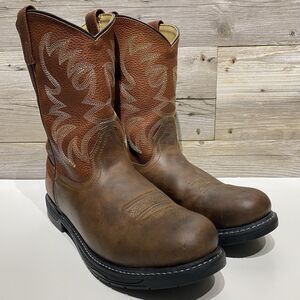 Smoky Mountain Western Boots Youth / Men’s 7 Brown Distressed Leather 9” Shaft